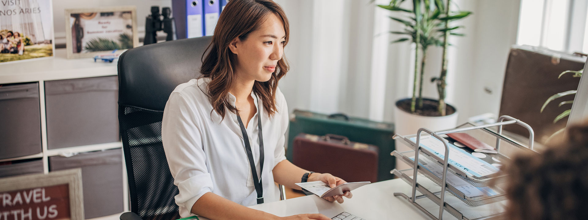 Lady working in an office